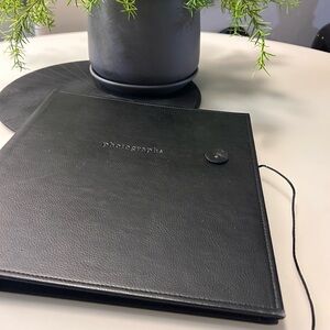 Umbra Black Leather Leah Photo Album/Scrapbook